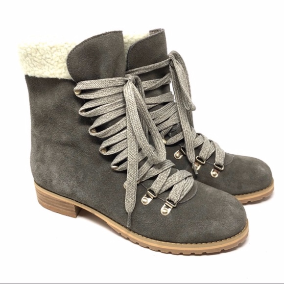 Sole Society Shoes - Sole Society ADA Suede Lace Up Boots